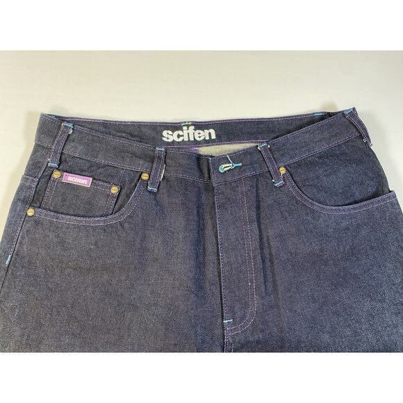 Scifen Jeans Size 34x33 Baggy Rare German Brand Money Hungry Embroidery - Picture 5 of 8